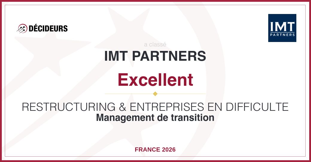 IMT Partners classé Excellent par Décideurs Leaders League !